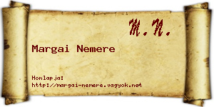 Margai Nemere névjegykártya